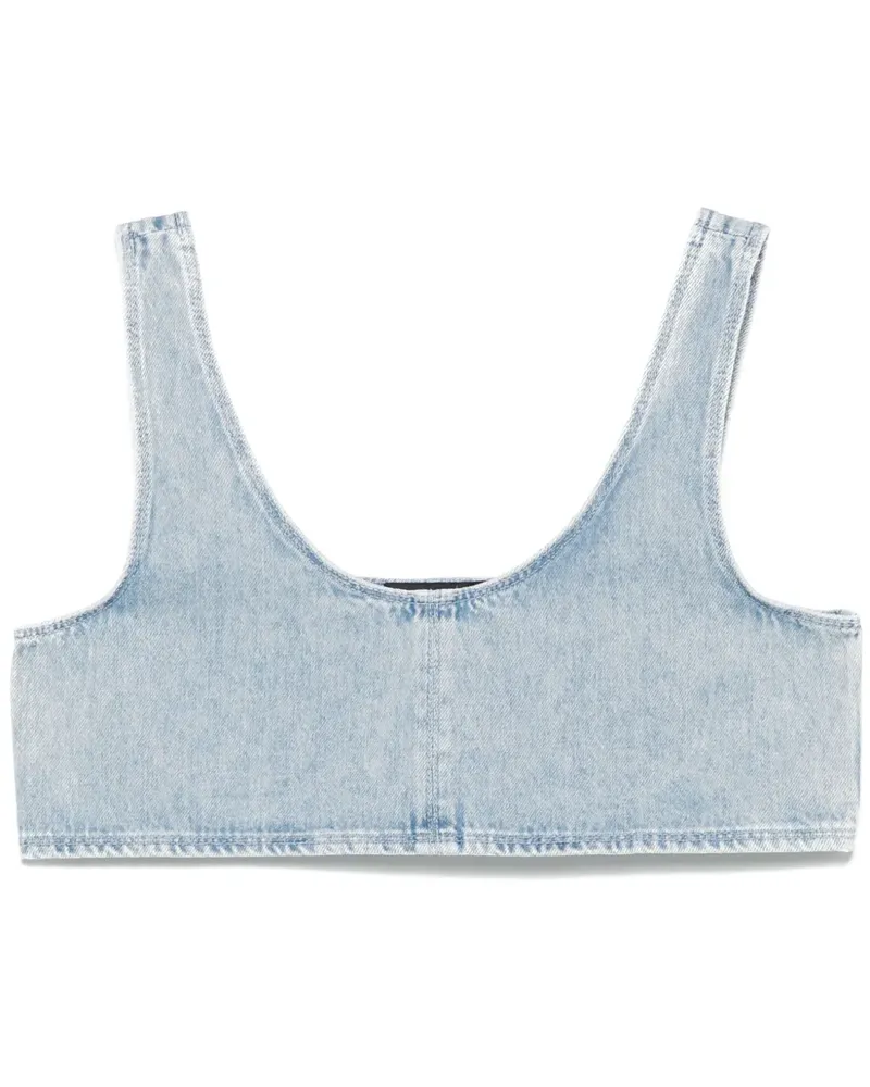 Patrizia Pepe Oberteil aus Denim - Blau Blau