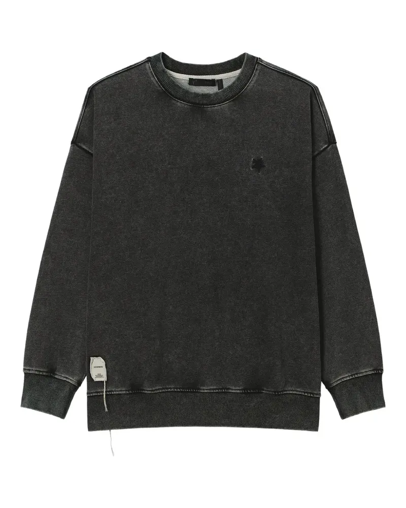 FIVE CM star-patch acid-wash sweatshirt - Grau Grau