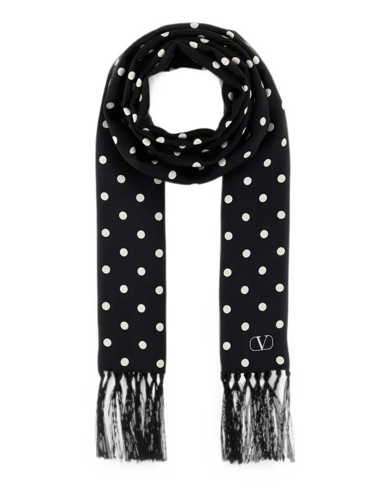 Valentino Garavani VLogo Schal mit Polka Dots - Schwarz Schwarz