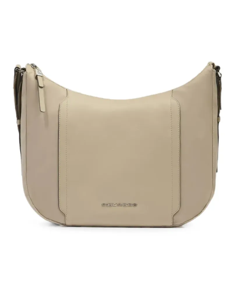 Piquadro iPad® mini Schultertasche mit Logo-Schild - Nude Nude
