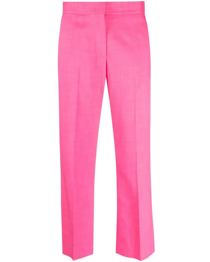 MSGM Cropped-Hose mit hohem Bund - Rosa Rosa