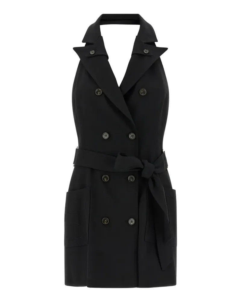 Elisabetta Franchi Doppelreihiges Kleid mit Gürtel - Schwarz Schwarz