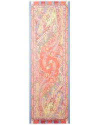 Etro Schal aus Seide mit Paisley-Print Rosa