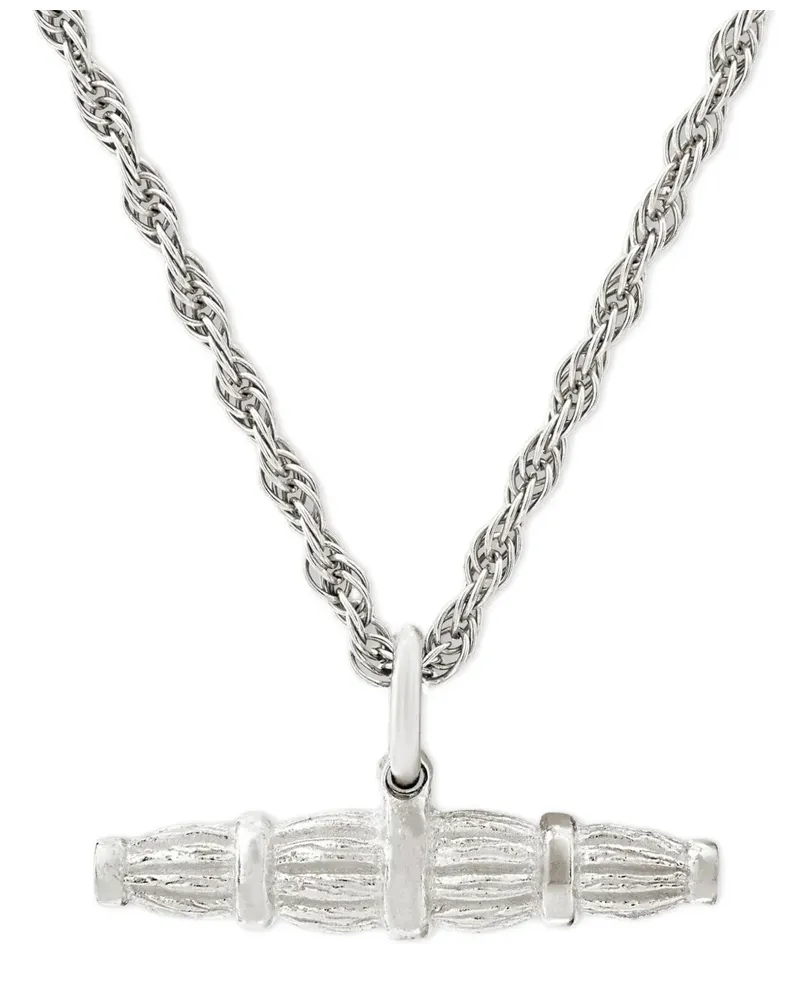BLEUE BURNHAM Willow textured pendant necklace - Silber Silber