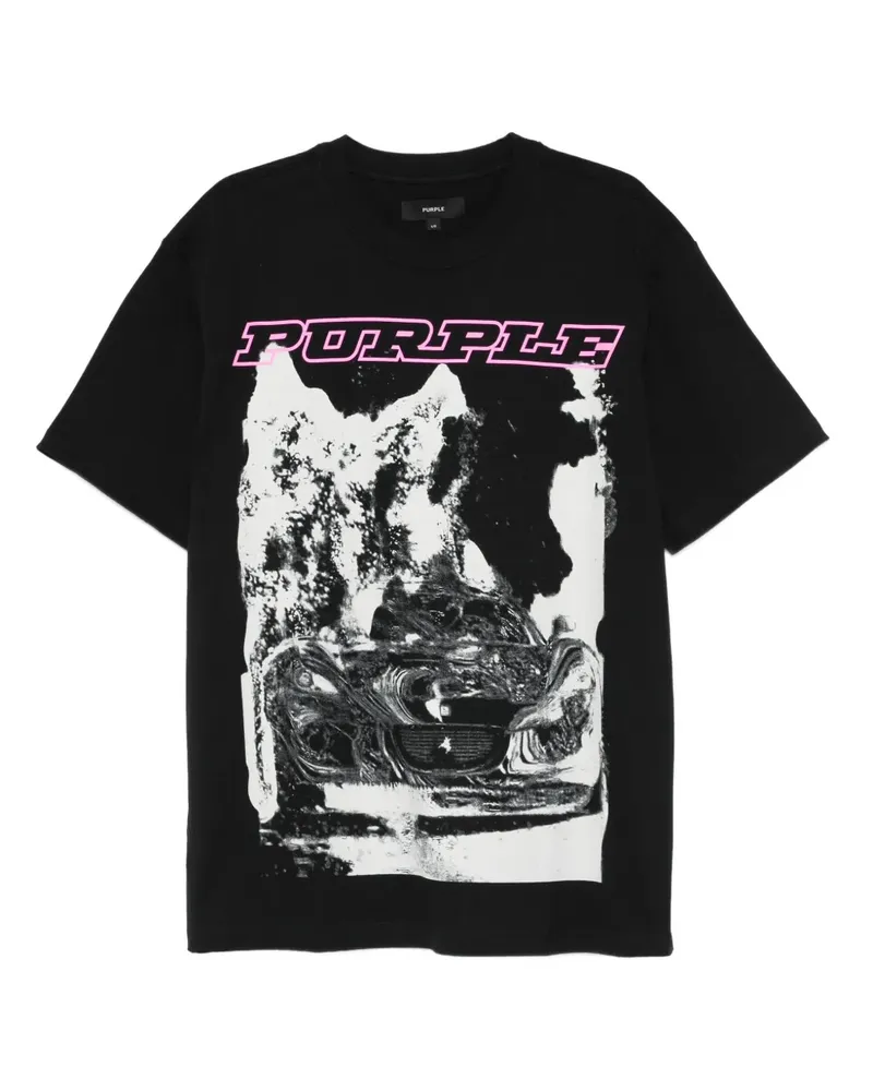 PURPLE BRAND T-Shirt aus Jersey - Schwarz Schwarz