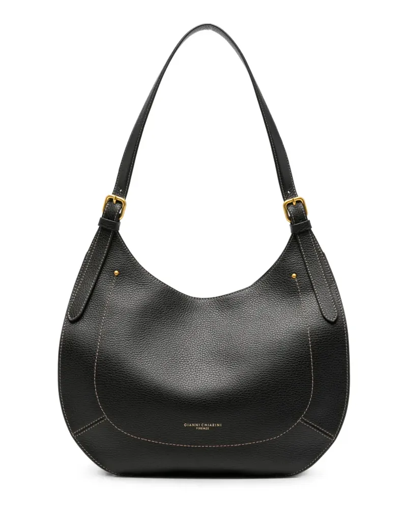 Gianni Chiarini Schultertasche aus gekörntem Leder - Schwarz Schwarz