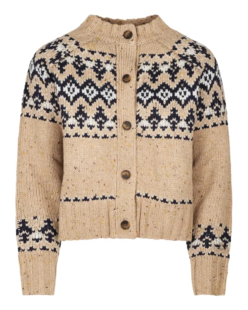 MC2 Saint Barth patterned buttoned cardigan - Nude Nude