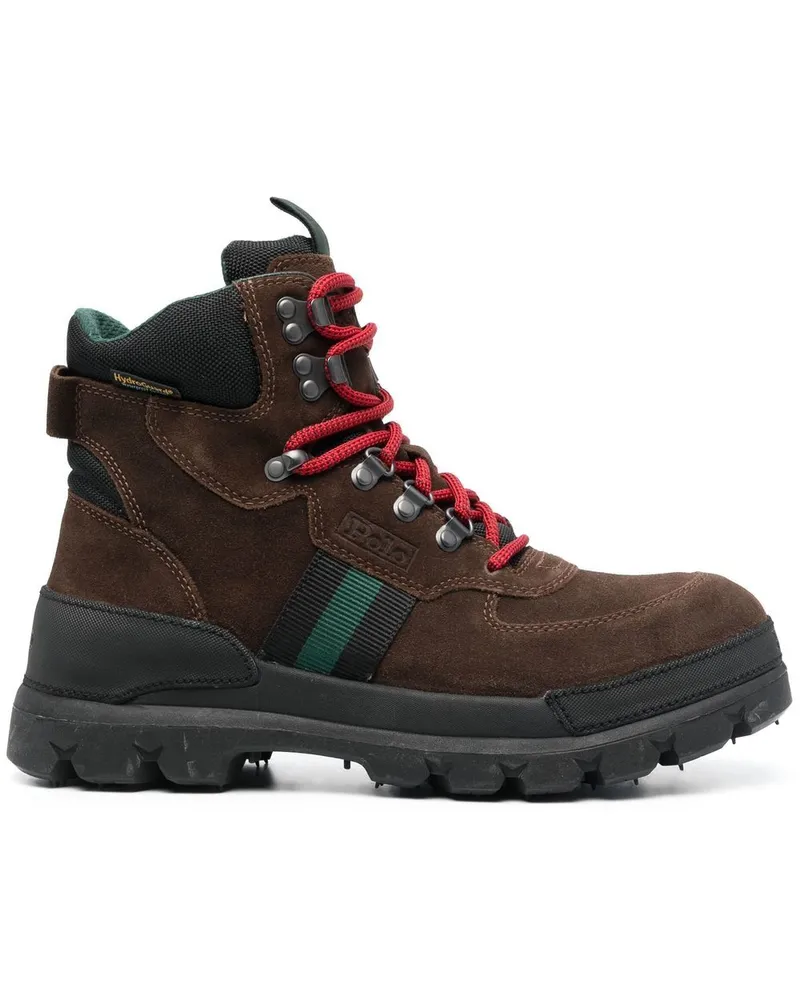 Ralph Lauren Schnürstiefel mit Kontrasteinsätzen - Braun Braun