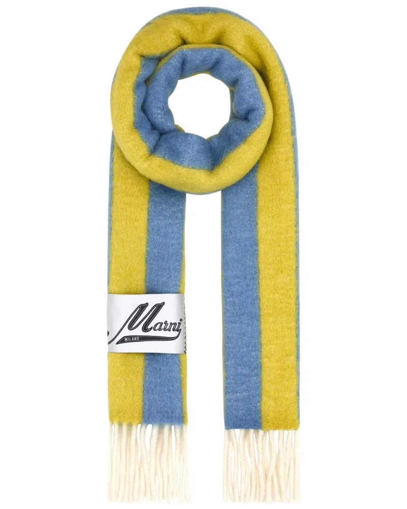 Marni Gestreifter Schal - Blau Blau