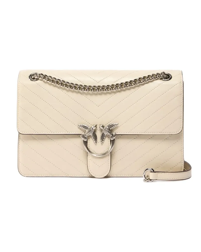 Pinko Chevron Bird Umhängetasche - Weiß Weiß
