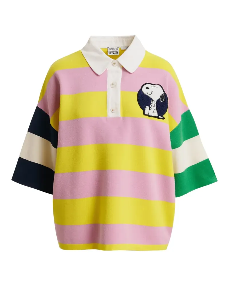 Essentiel Peanuts™ patch striped polo sweater - Gelb Gelb