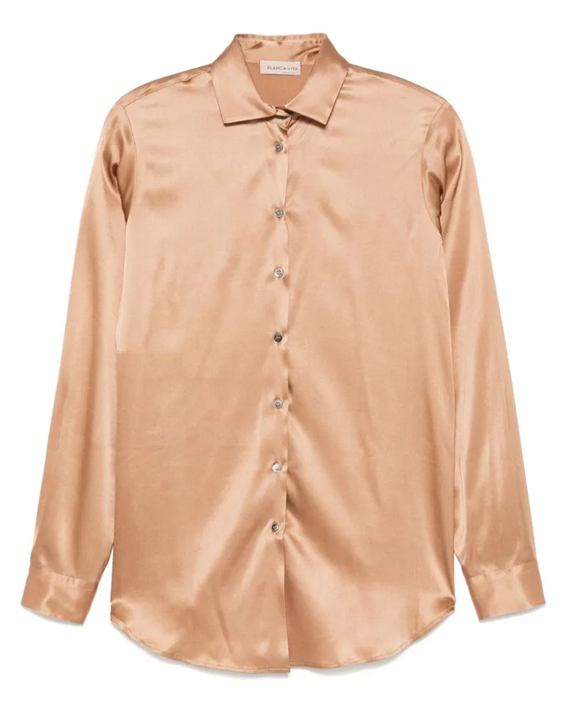 Blanca Hemd aus Satin - Braun Braun