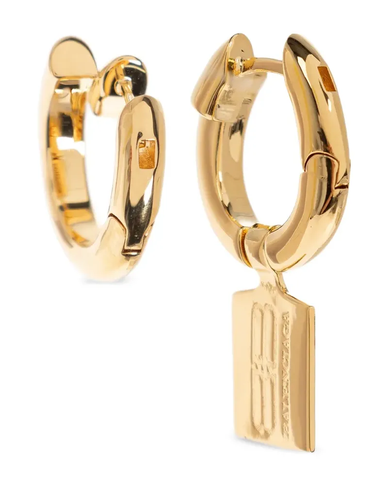 Balenciaga Eckige Hängeohrringe - Gold Gold