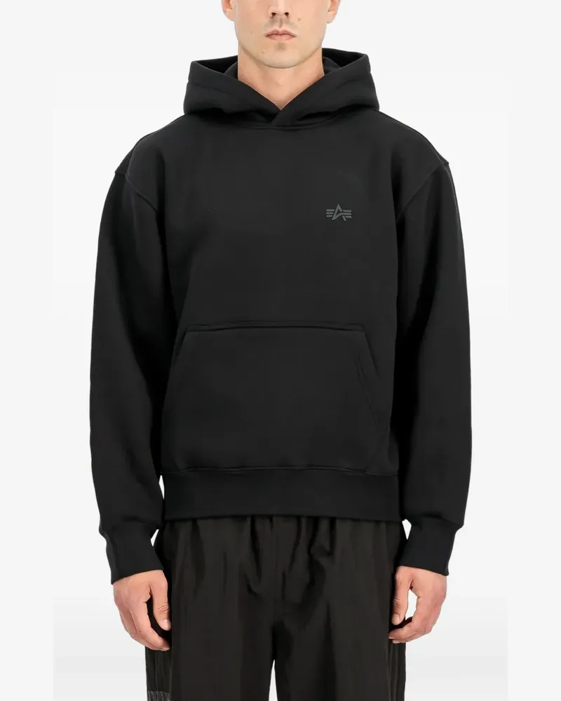 Alpha Industries Base UV Hoodie mit lockerem Schnitt - Schwarz Schwarz