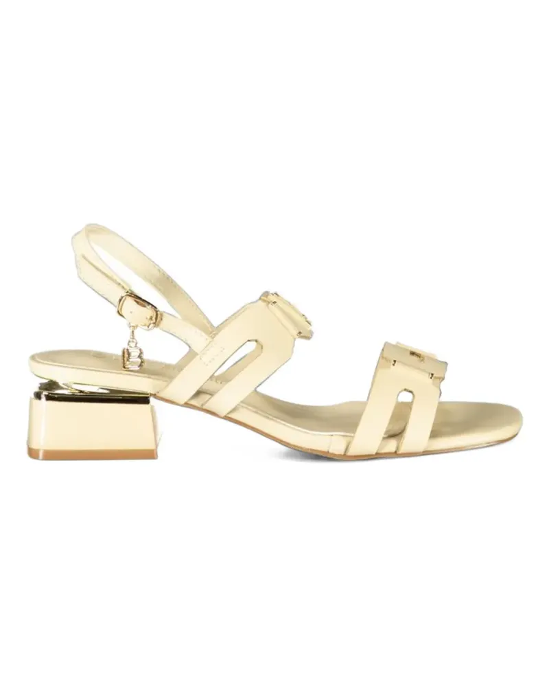 Laura Biagiotti logo-plaque slingback sandals - Nude Nude