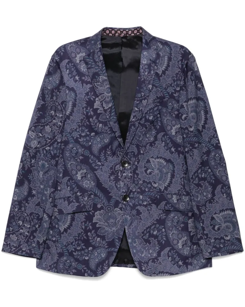 Etro Blazer mit Paisley-Print - Blau Blau