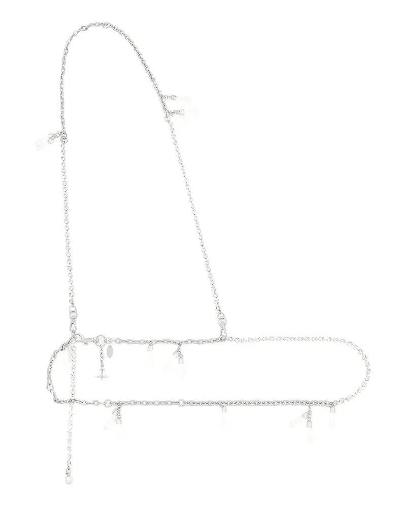 Vivienne Westwood Diamante-Gürtel mit Kettenbruch - Grau Grau