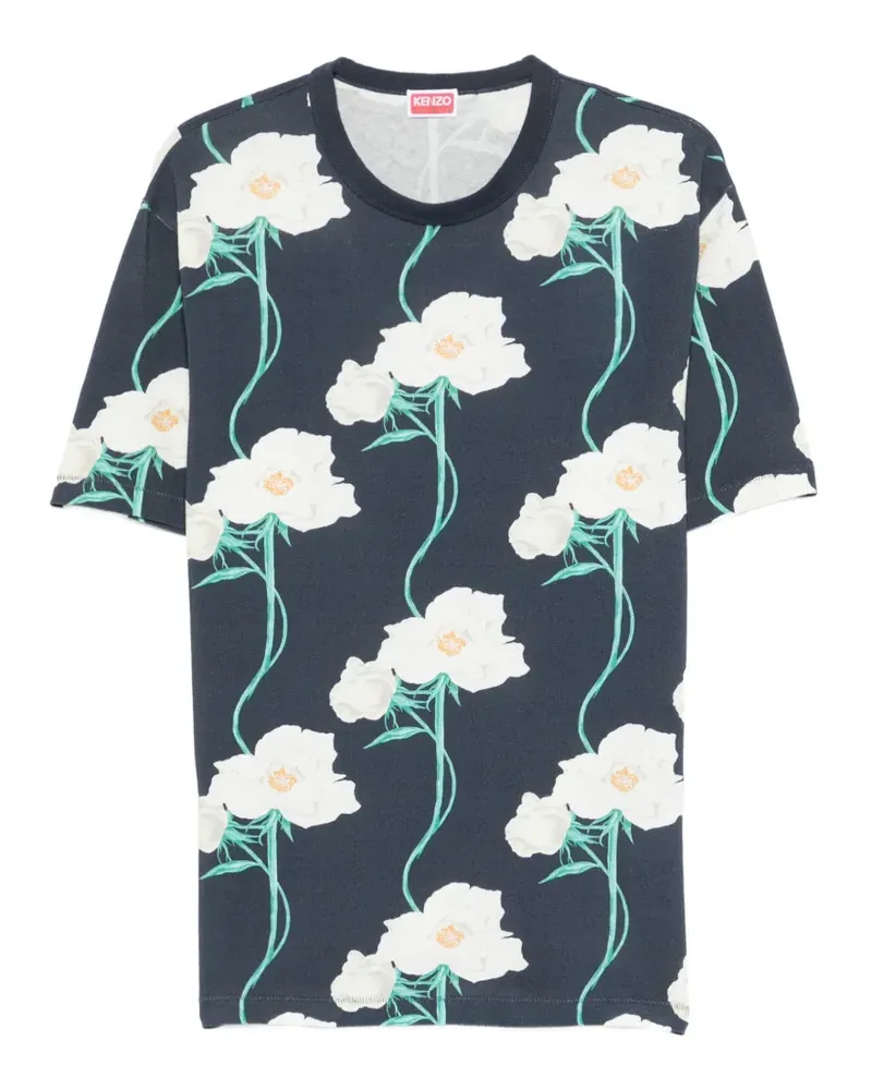 Kenzo Archive Rose floral print T-shirt - Blau Blau