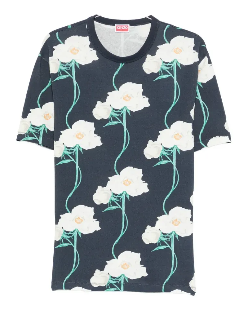 Kenzo Archive Rose floral print T-shirt - Blau Blau