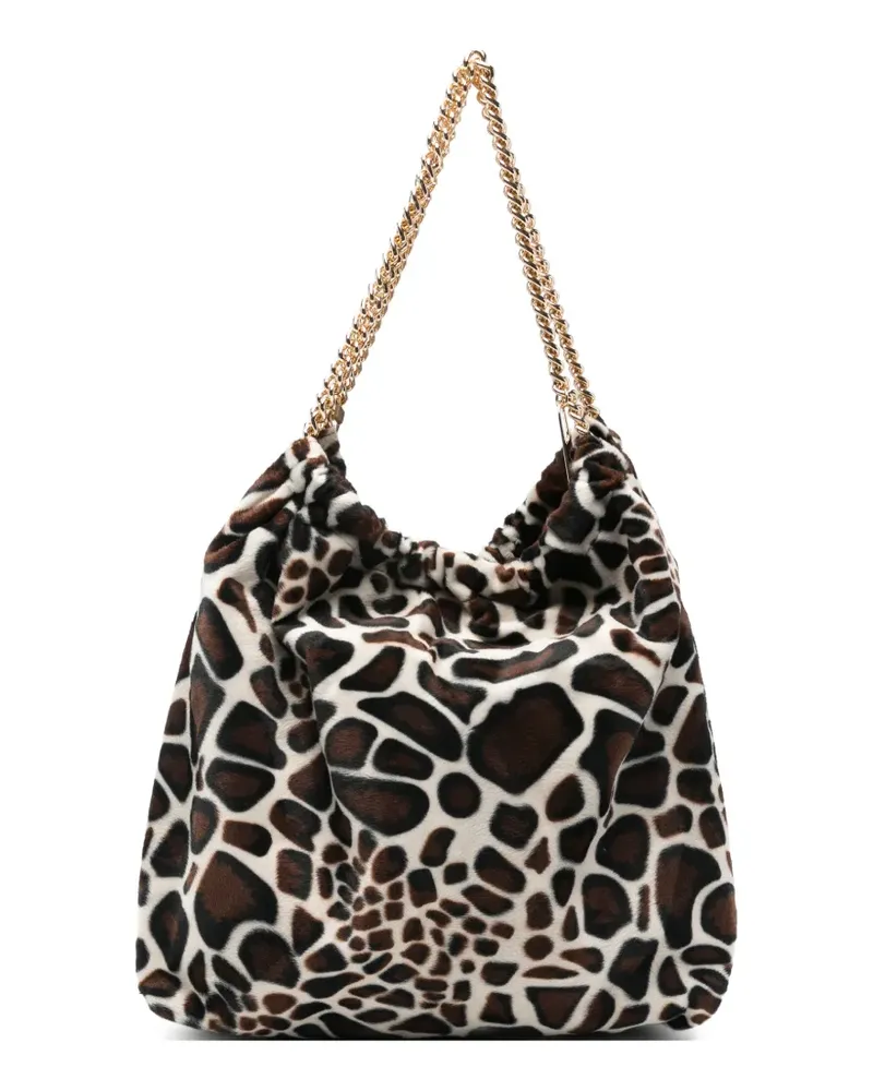 La Milanesa Fabiola Tote Bag mit Giraffen-Print - Weiß Weiß