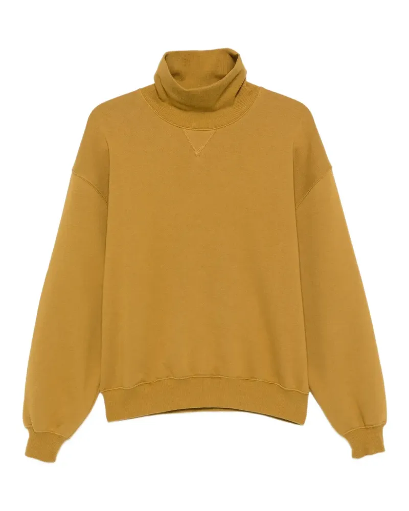 6397 Rollkragenpullover mit tiefen Schultern - Gelb Gelb
