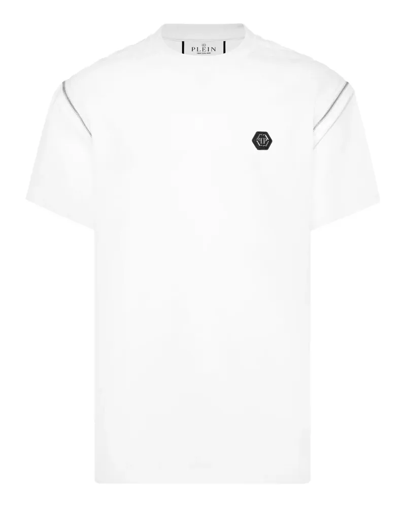 Philipp Plein T-Shirt mit gesteppten Schultern - Weiß Weiß