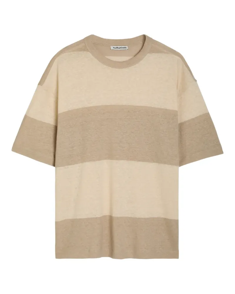 YMC striped T-shirt - Nude Nude