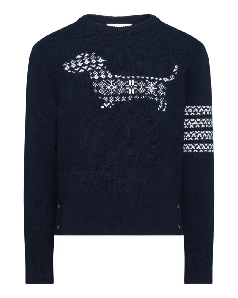 Thom Browne Hector Bar Pullover mit Streifendetail - Blau Blau