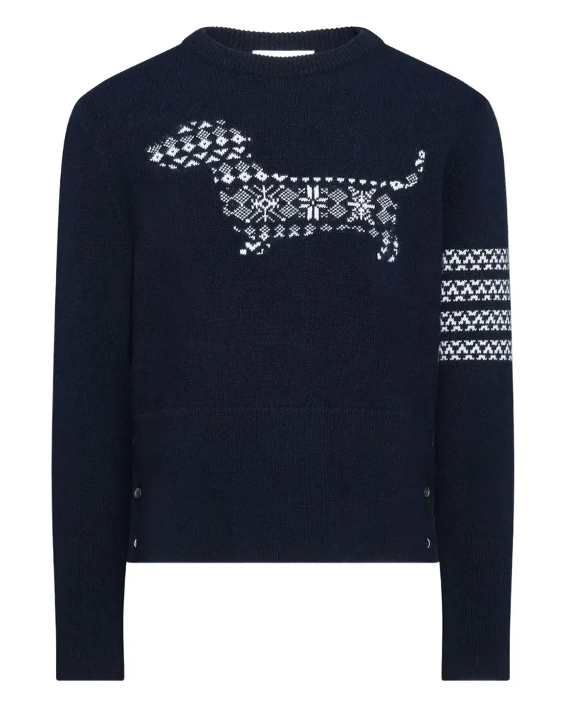 Thom Browne Hector Bar Pullover mit Streifendetail - Blau Blau