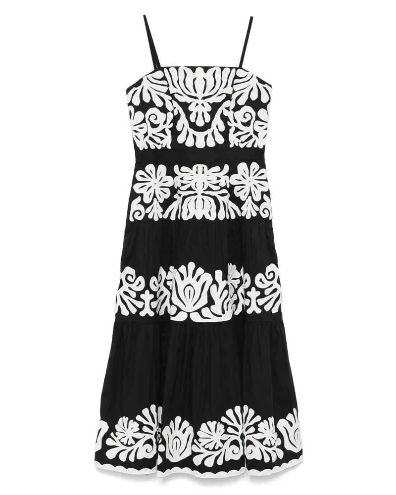 Sea Agathe Midikleid - Schwarz Schwarz