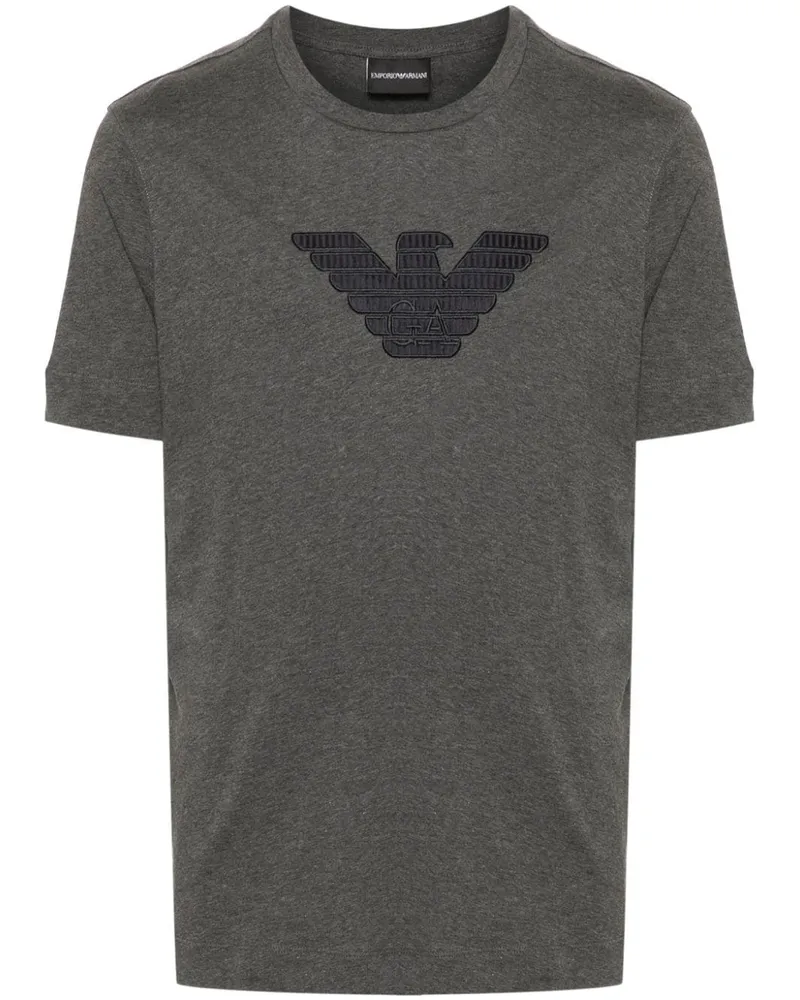 Emporio Armani T-Shirt mit Logo-Patch Grau