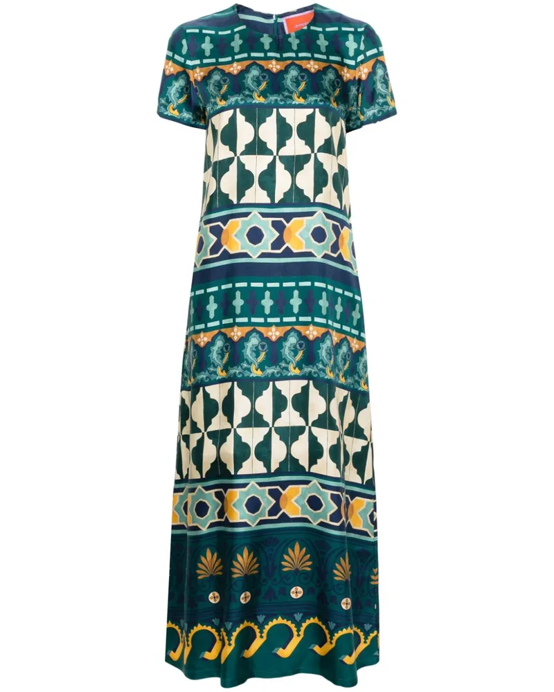 La DoubleJ Kleid mit geometrischem Print - Grün Grün