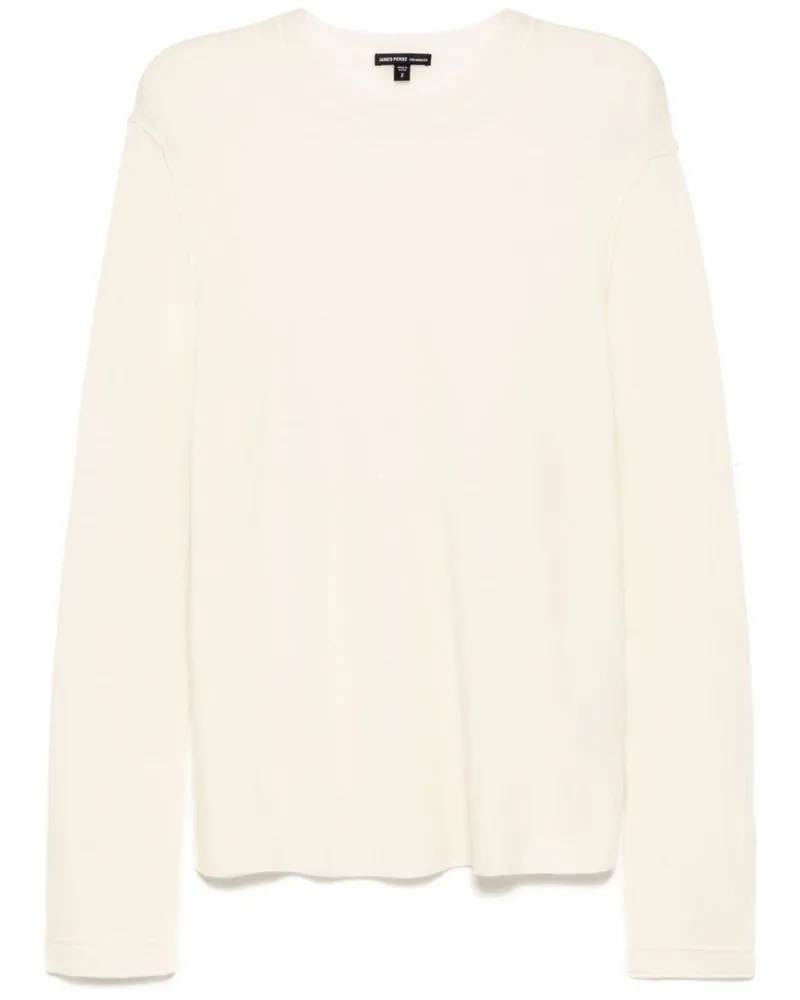 James Perse Klassischer Kaschmirpullover - Weiß Weiß