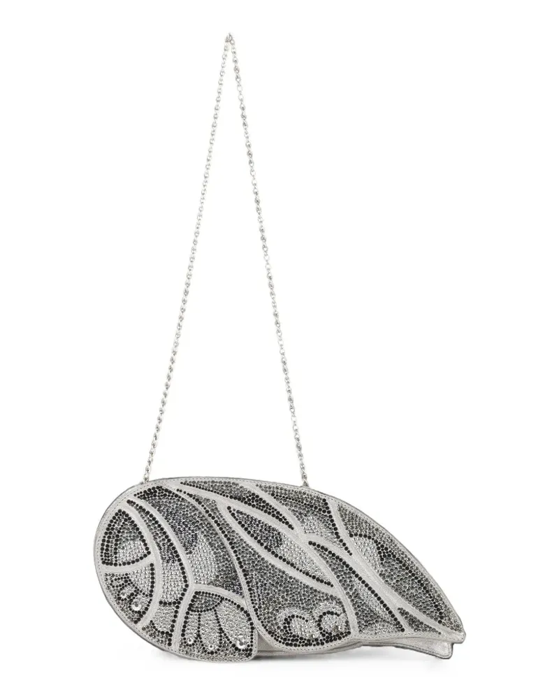 Rodo Schultertasche mit Kristallen - Silber Silber