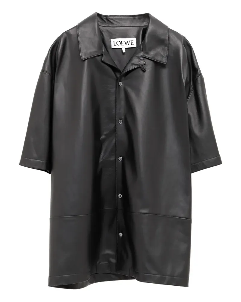 Loewe Kurzärmeliges Hemd - Schwarz Schwarz