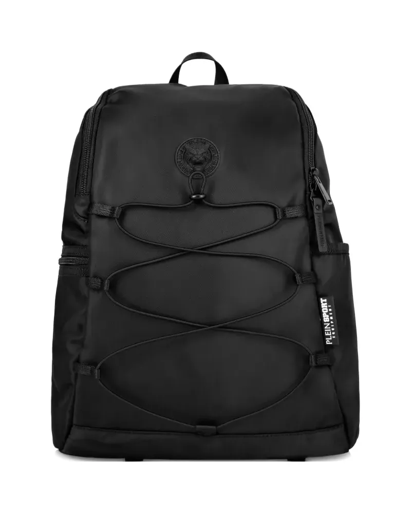 Philipp Plein Rucksack mit Logo-Patch - Schwarz Schwarz