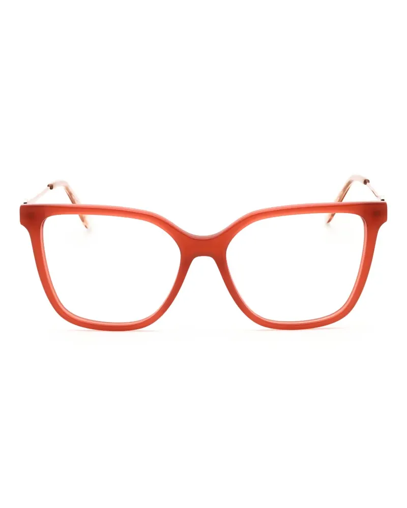 Moschino Brille mit eckigem Gestell - Rot Rot