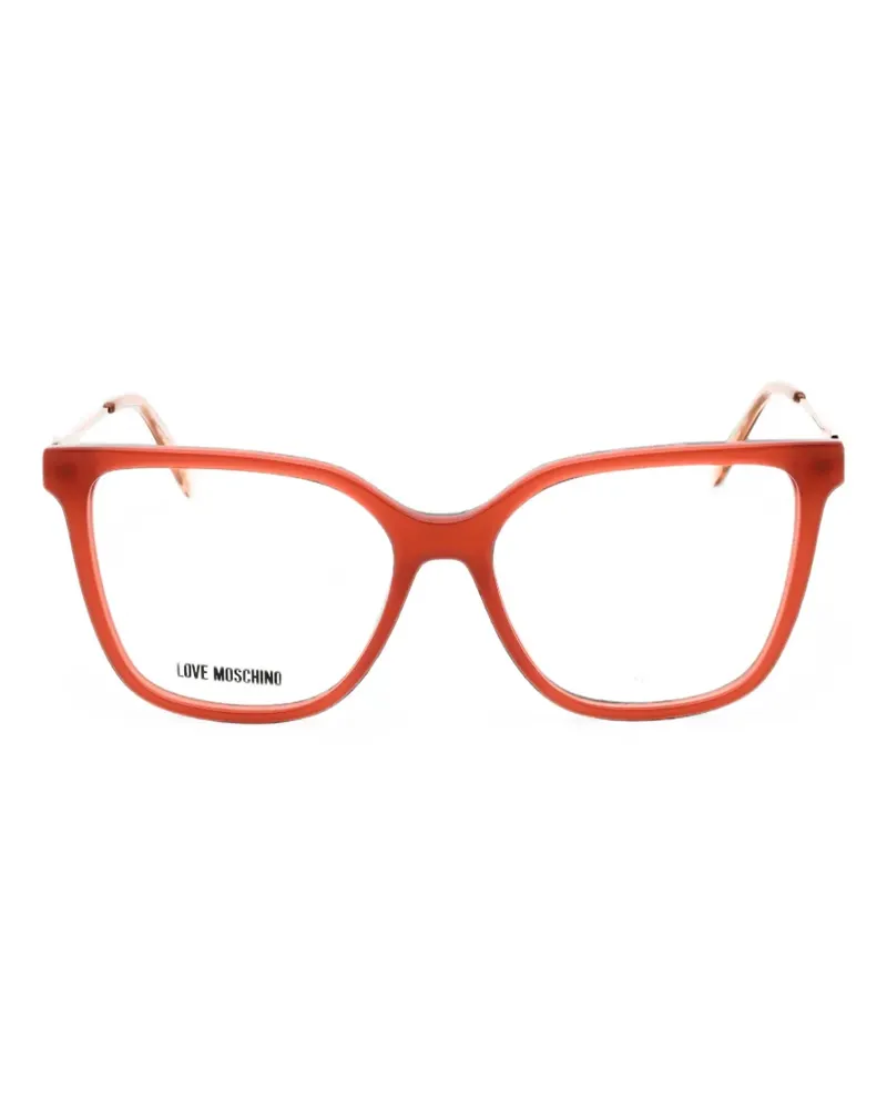 Moschino Brille mit eckigem Gestell - Rot Rot