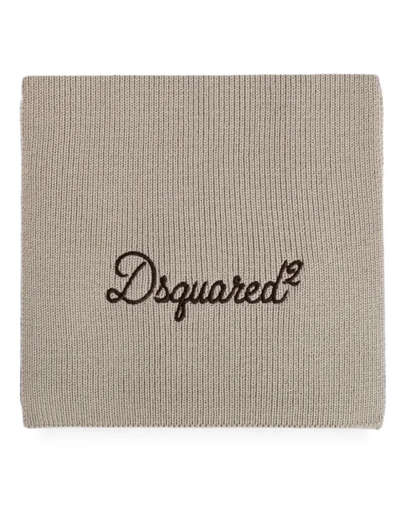 Dsquared2 Schal mit Logo-Stickerei - Nude Nude