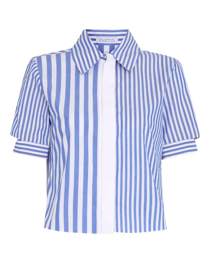 Gloria Coelho Gestreiftes Hemd - Blau Blau