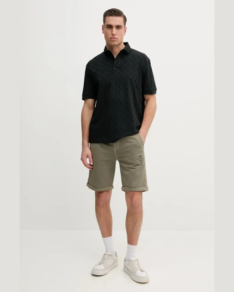 Aeronautica Militare Shorts mit Stickerei - Grün Grün