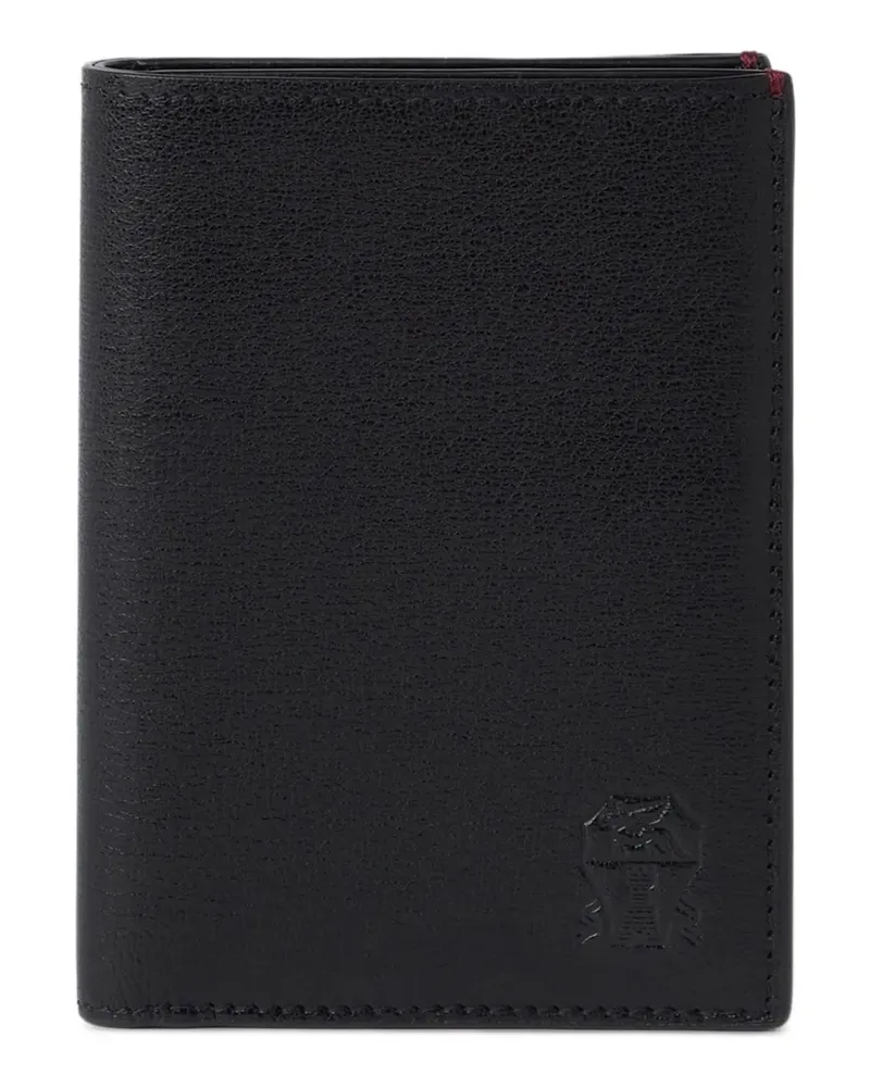 Brunello Cucinelli Portemonnaie mit Logo-Prägung - Schwarz Schwarz