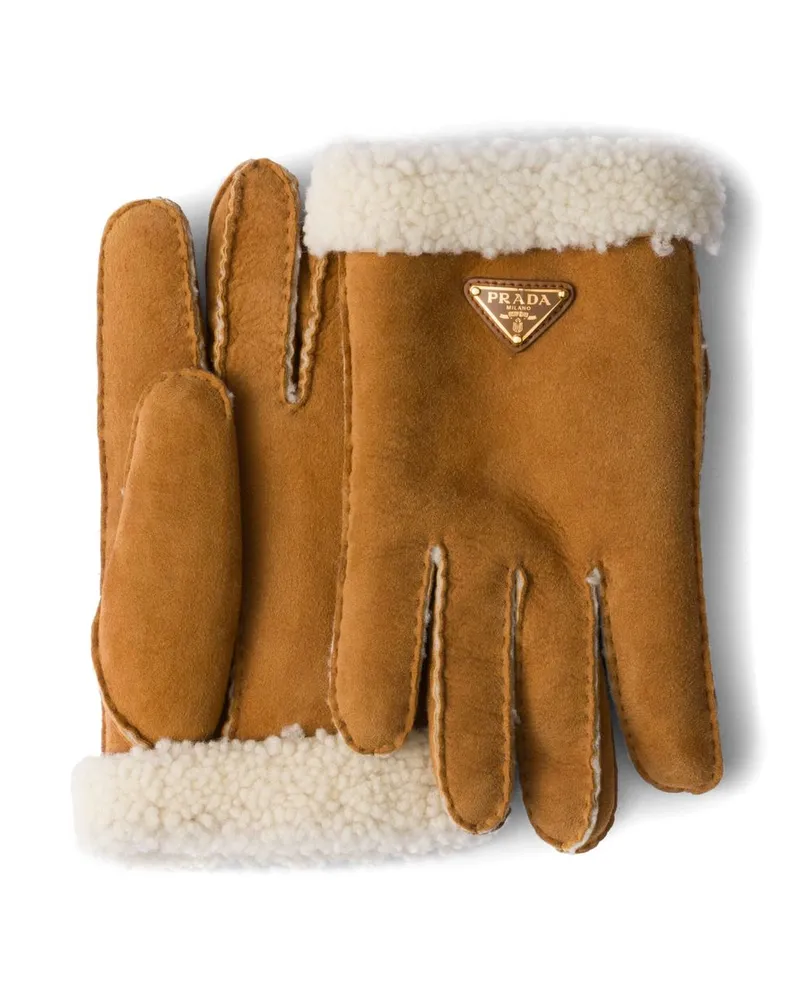 Prada Handschuhe aus Wildleder - Braun Braun