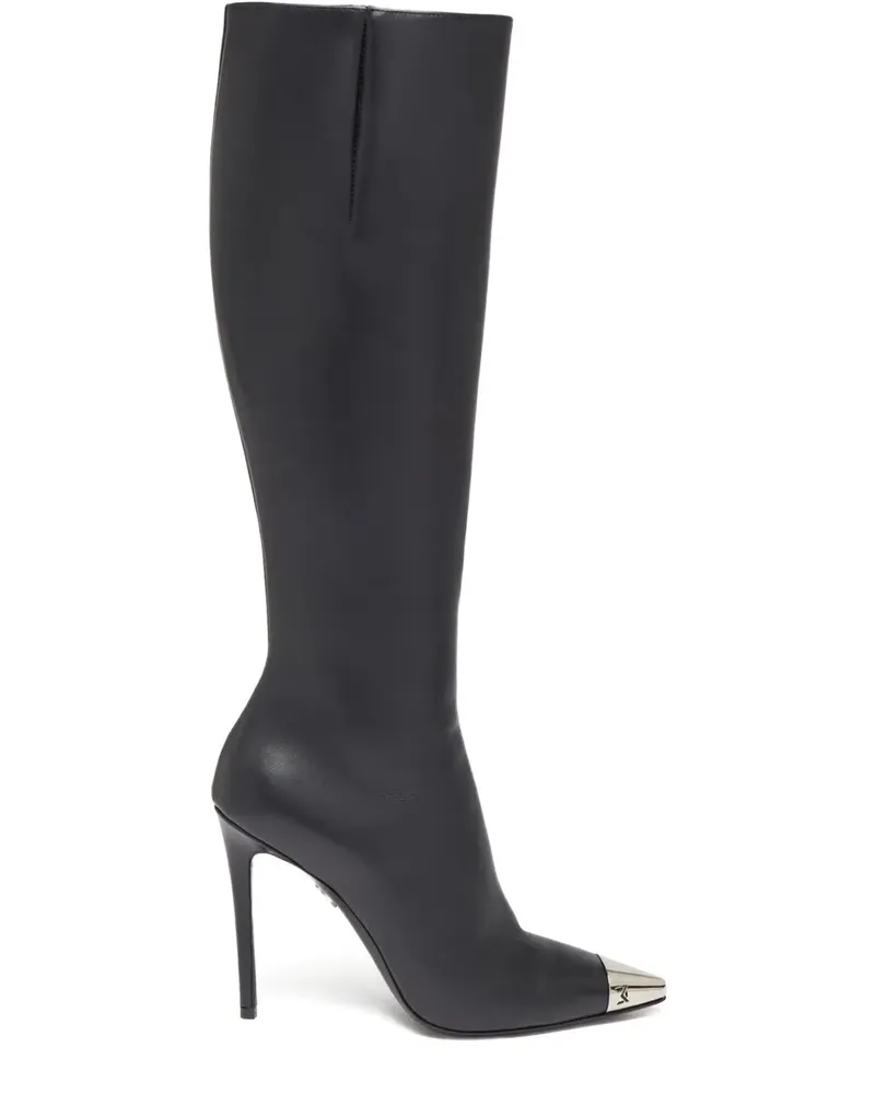 David Koma Kniehohe Stiefel 100mm - Schwarz Schwarz