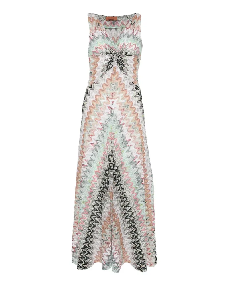 Missoni sleeveless zigzag maxi dress - Nude Nude