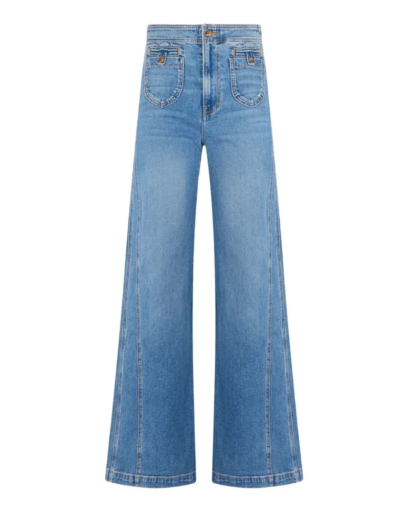 Veronica Beard Taylor Godet Jeans mit aufgesetzten Taschen - Blau Blau
