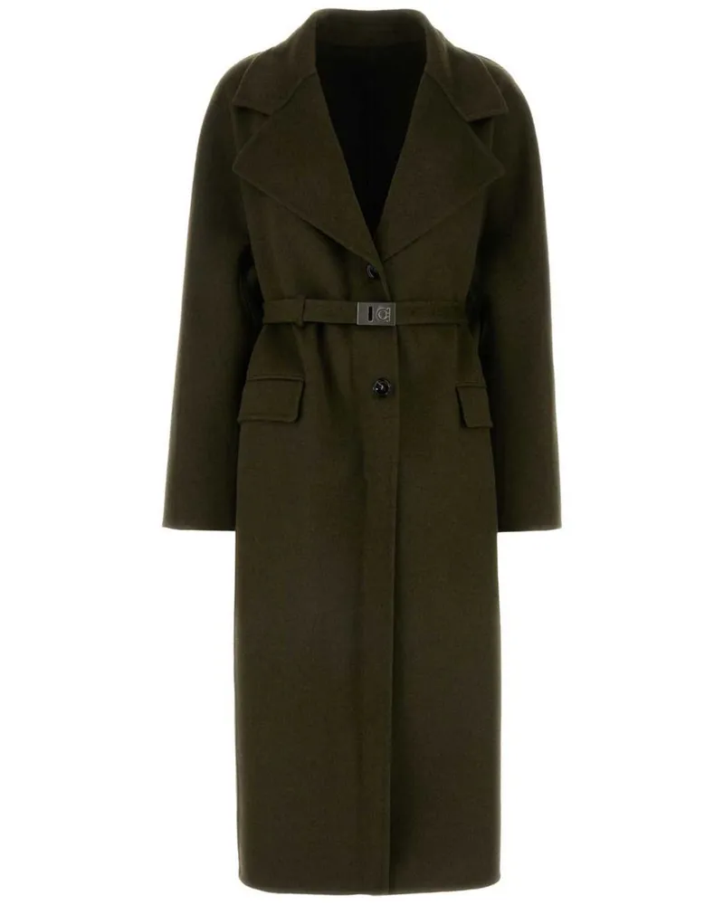 Ferragamo Olive Green Mantel - Grün Grün