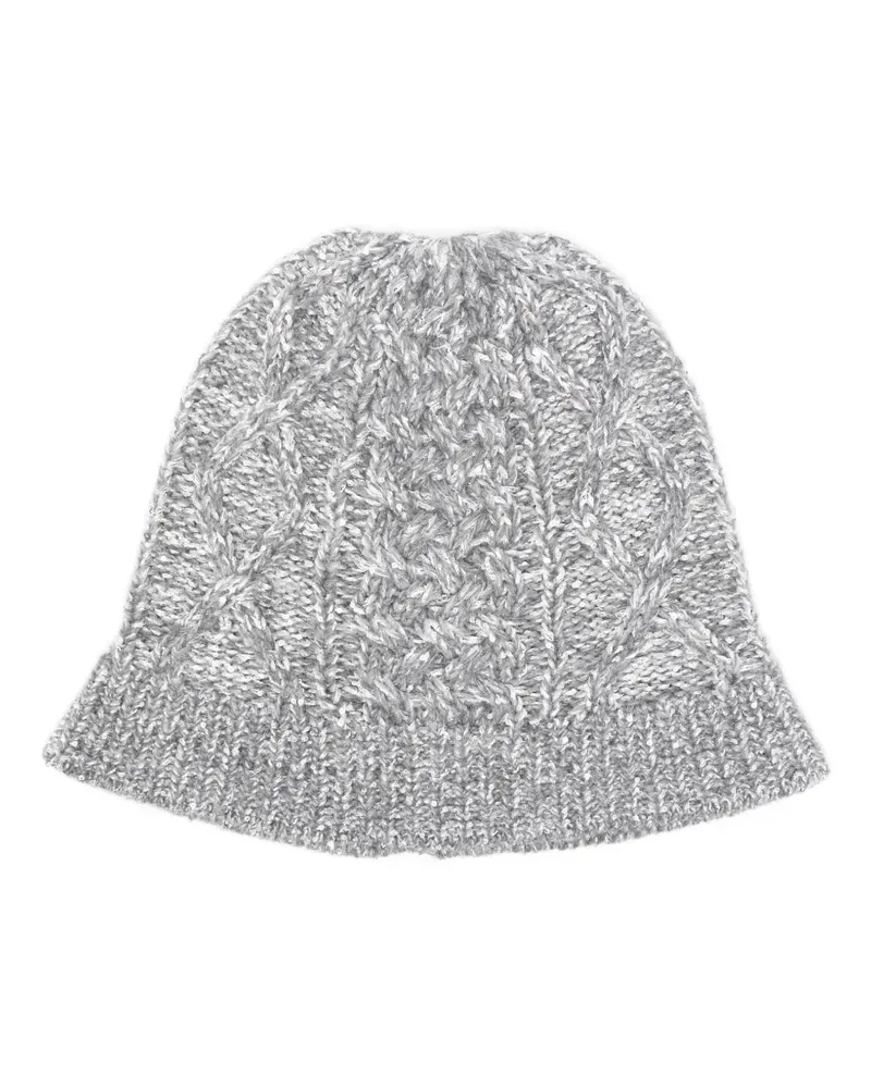 Missoni sequin-embellished cable-knit beanie hat - Grau Grau