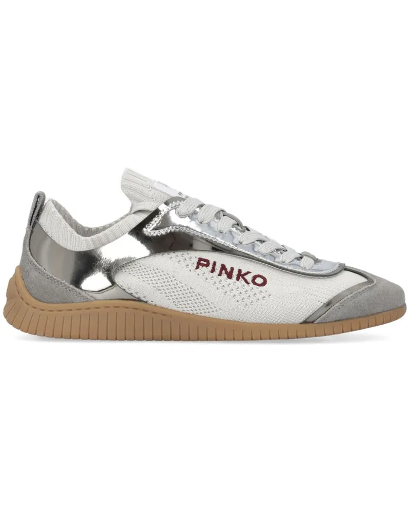 Pinko Sneakers mit Kontrasteinsätzen - Silber Silber