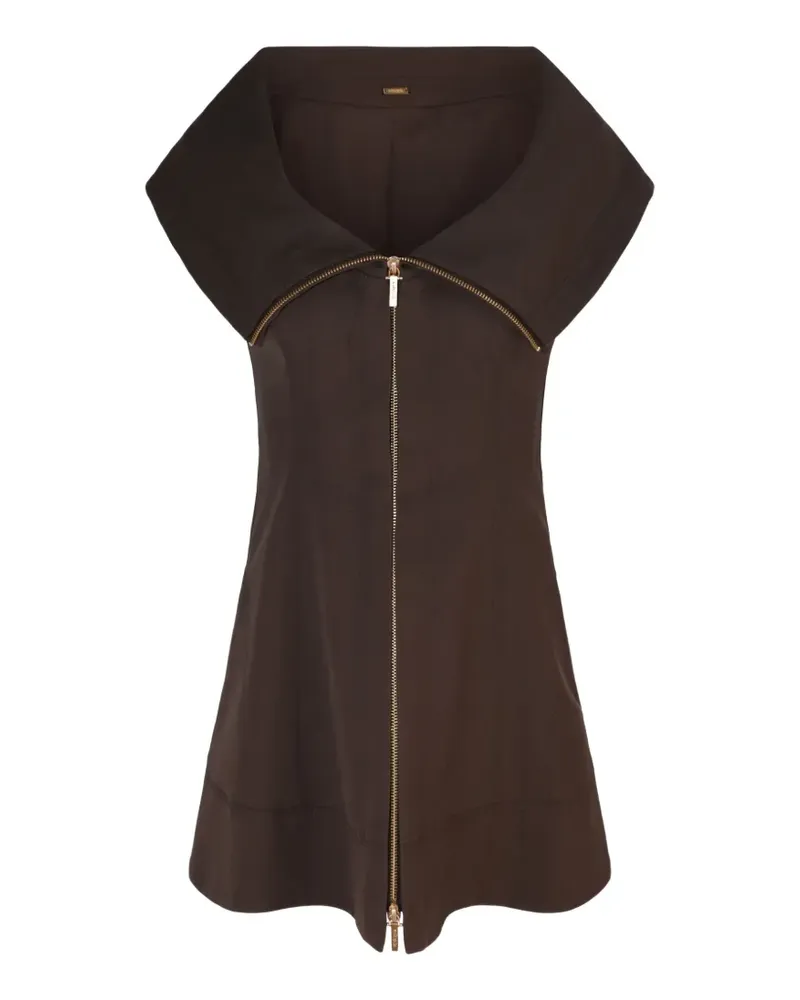 Cult Gaia Avie zip-up mini dress - Braun Braun